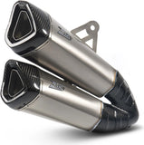 Exhaust Tip With Noise Certification Titanium Endcap Carbon - Zard Compatible With Indian Motorcycle Ftr 1200 (2018-2020)