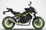 Complete Catalytic Exhaust System With Sound Certification Titanium Endcap Carbon - Zard Compatible With Kawasaki Z 900 (2020-2023)