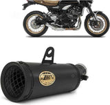 Exhaust Tip With Noise Certification Steel Black - Zard Compatible With Kawasaki Z 900 Rs (2018-2020)