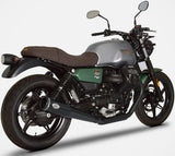 Exhaust Tip With Noise Certification Steel Black - Zard Compatible With Moto Guzzi V7 850 (2021-2023)