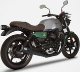 Exhaust Tip With Noise Certification Steel Black - Zard Compatible With Moto Guzzi V7 850 (2021-2023)