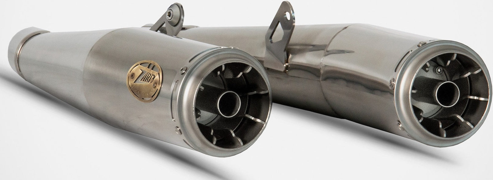 Exhaust Tip With Noise Certification Stainless Steel Polish - Zard Compatible With Moto Guzzi V7 850 (2021-2023)
