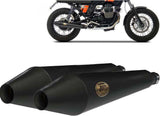 Exhaust Tip With Noise Certification Conical Steel Black - Zard Compatible With Triumph Thunderbird 1600 (2009-2016)