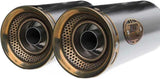 Exhaust Tip With Noise Certification Slim Stainless Steel Endcap Bronze - Zard Compatible With Moto Guzzi V9 Bobber (2016-2019)