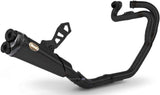 Complete Catalytic Exhaust System With Sound Certification Steel Black Endcap Carbon - Zard Compatible With Triumph Scrambler 1200 (2019-2020)