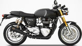 Exhaust Tip With Noise Certification Titanium Black - Zard Compatible With Triumph Thruxton 1200 R (2017-2020)