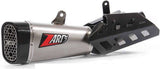 Exhaust Tip With Noise Certification Short Stainless Steel Endcap Carbon - Zard Compatible With Triumph Street Triple 765 (2017-2019)