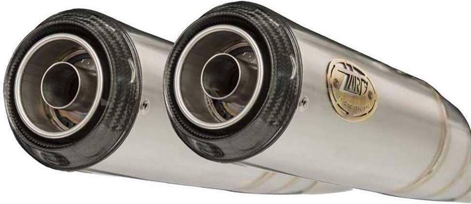 Exhaust Tip With Noise Certification Conical Stainless Steel Endcap Carbon - Zard Compatible With Triumph Speed Twin 1200 (2019-2020)