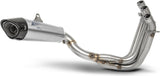Complete Catalytic Exhaust System With Sound Certification Titanium Endcap Carbon - Zard Compatible With Triumph Trident 660 (2021-2023)