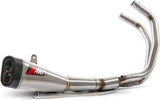 Complete Catalytic Exhaust System With Sound Certification Stainless Steel Endcap Carbon - Zard Compatible With Yamaha Mt-07 (2014-2016)