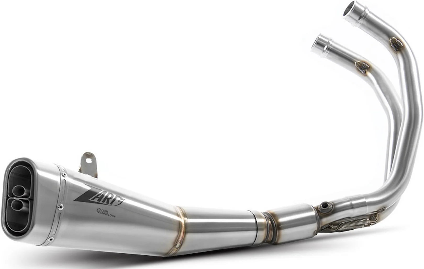 Complete Catalytic Exhaust System With Sound Certification Stainless Steel - Zard Compatible With Yamaha Mt-07 (2017-2023)