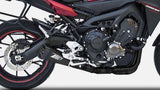 Complete Catalytic Exhaust System With Sound Certification Steel Black Endcap Carbon - Zard Compatible With Yamaha Tracer 900 (2015-2016)