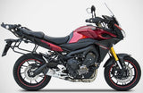 Complete Catalytic Exhaust System With Sound Certification Stainless Steel Endcap Carbon - Zard Compatible With Yamaha Tracer 900 (2015-2016)