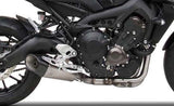 Complete Catalytic Exhaust System With Sound Certification Stainless Steel Endcap Carbon - Zard Compatible With Yamaha Mt-09 (2017-2020)