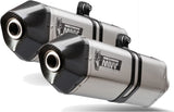 Dual Exhaust System With Sound Certification Speed Edge Stainless Steel Carbon - Mivv Compatible With Suzuki Gsx-R 1300 Hayabusa (2008-2017)