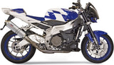 Non-Catalytic Exhaust Tip With Sound Certification Oval Stainless Steel - Mivv Compatible With Aprilia Tuono Fighter 1000 (2002-2005)