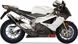Dual Non-Catalytic Exhaust System With Sound Certification Gp Steel Black - Mivv Compatible With Aprilia Rsv 1000 (2004-2008)