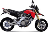 Dual Exhaust System With Sound Certification Suono Stainless Steel Carbon - Mivv Compatible With Aprilia Dorsoduro 750 (2008-2016)