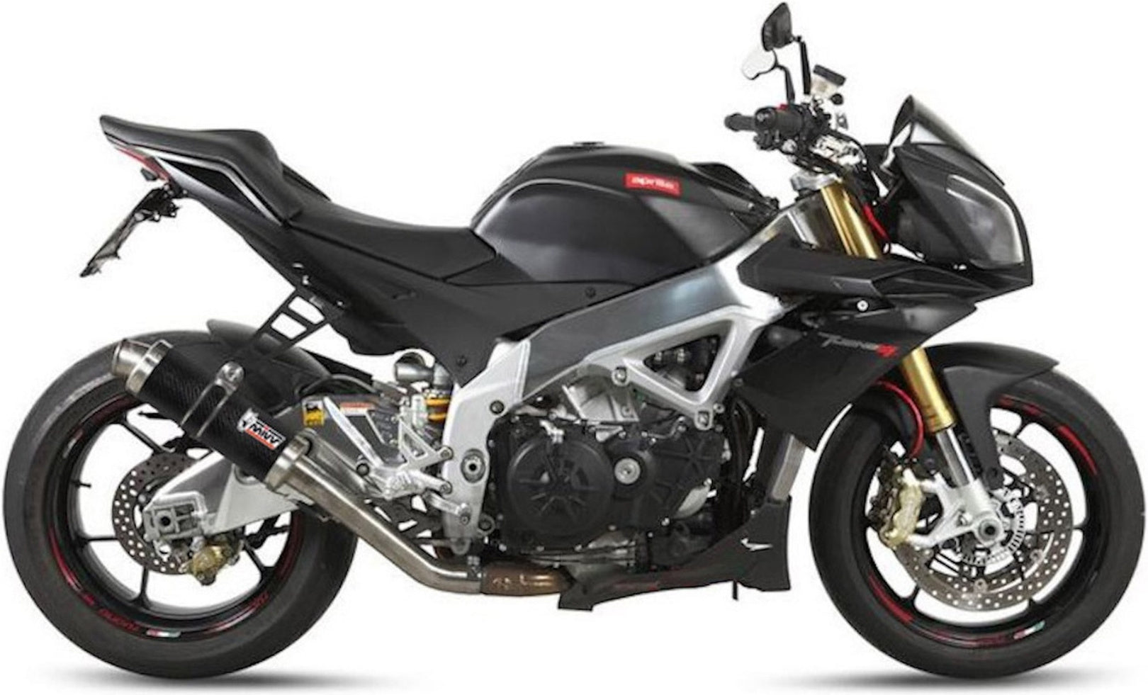 Non-Catalytic Exhaust Tip With Sound Certification Gp Carbon - Mivv Compatible With Aprilia Tuono V4 (2010-2016)