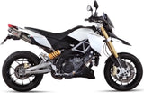 Dual Non-Catalytic Exhaust System With Sound Certification Suono Stainless Steel Carbon - Mivv Compatible With Aprilia Dorsoduro 1200 (2012-2016)