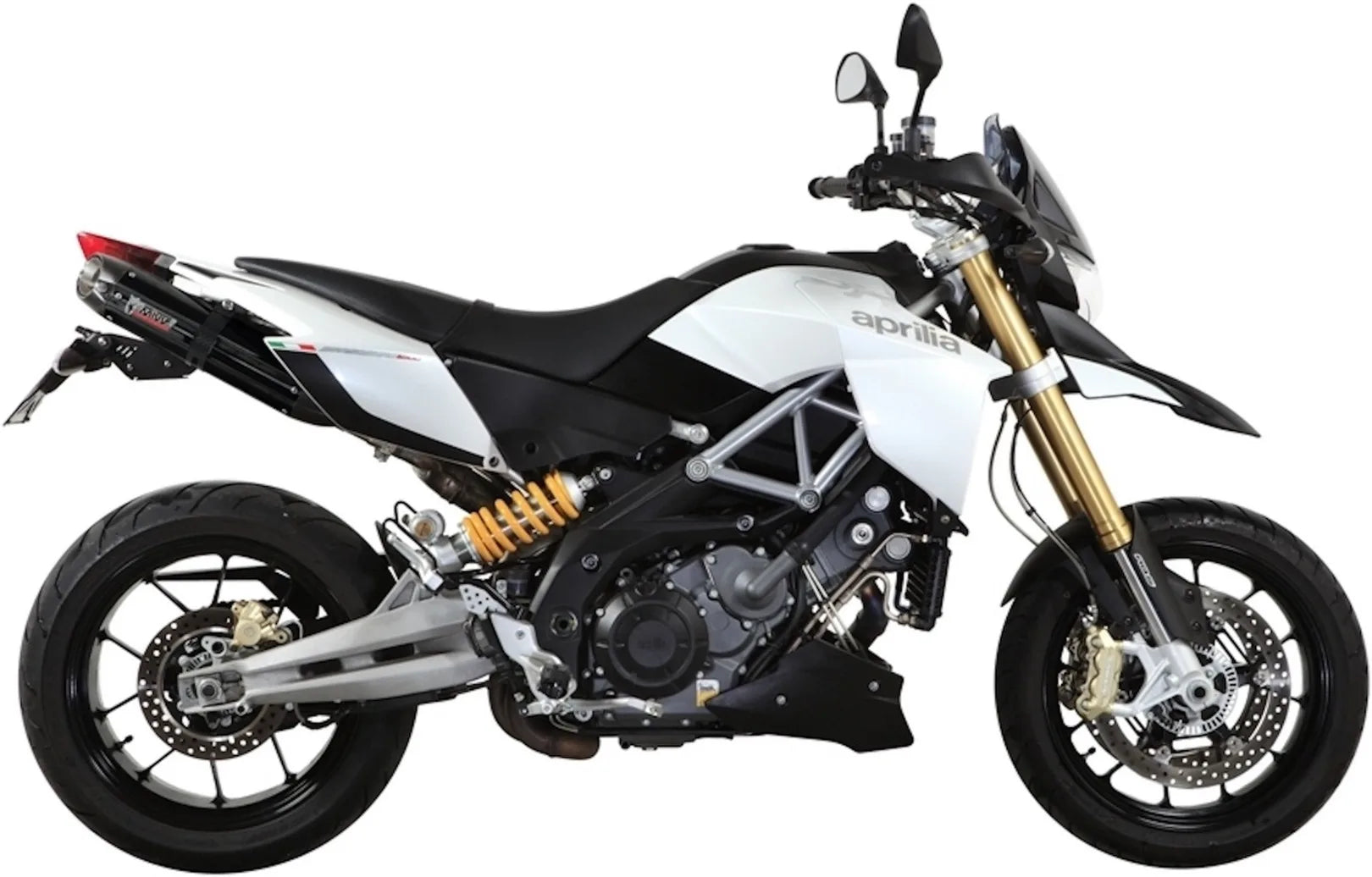 Dual Non-Catalytic Exhaust System With Sound Certification Suono Steel Black Carbon - Mivv Compatible With Aprilia Dorsoduro 1200 (2012-2016)