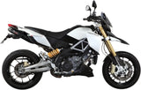 Dual Catalytic Exhaust Tips With Sound Certification Suono Steel Black Carbon - Mivv Compatible With Aprilia Dorsoduro 1200 (2012-2016)
