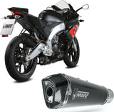 Non-Catalytic Exhaust Tip With Sound Certification Delta Race Steel Black Carbon - Mivv Compatible With Aprilia Rs 125 4T (2017-2020)