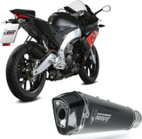Non-Catalytic Exhaust Tip With Sound Certification Delta Race Steel Black Carbon - Mivv Compatible With Aprilia Rs 125 4T (2017-2020)