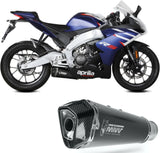 Complete Catalytic Exhaust System With Sound Certification Delta Race Steel Black Carbon - Mivv Compatible With Aprilia Rs 125 (2021-2024)