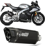 Catalytic Exhaust Tip With Sound Certification Sr-1 Titanium Black - Mivv Compatible With Aprilia Tuono V4 1100 (2021-2024)