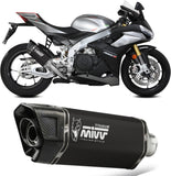 Non-Catalytic Exhaust Tip With Sound Certification Sr-1 Titanium Black - Mivv Compatible With Aprilia Rsv4 (2021-2024)