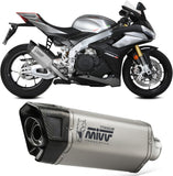 Non-Catalytic Exhaust Tip With Sound Certification Sr-1 Titanium - Mivv Compatible With Aprilia Rsv4 (2021-2024)