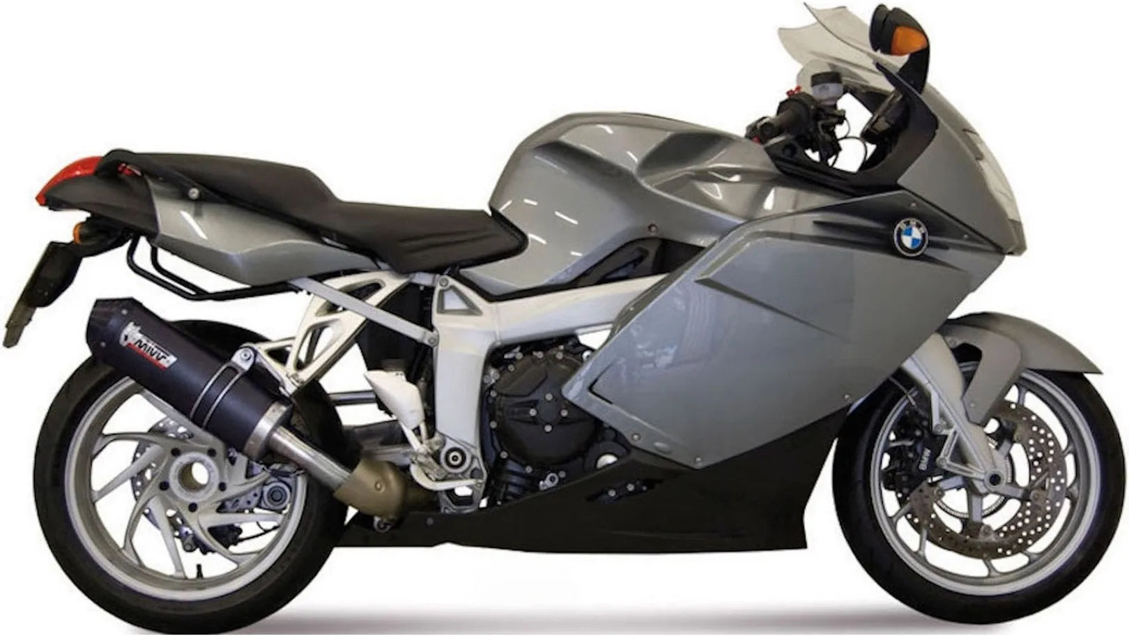 Catalytic Exhaust Tip With Sound Certification Oval Carbon Carbon - Mivv Compatible With Bmw K 1200 R (2005-2008)
