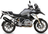 Exhaust Tip With Noise Certification Speed Edge Steel Black Carbon - Mivv Compatible With Bmw R 1200 Gs Adventure (2013-2018)