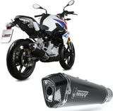 Complete Non-Catalytic Exhaust System With Sound Certification Delta Race Steel Black Carbon - Mivv Compatible With Bmw G 310 R (2018-2024)