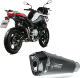 Exhaust Tip With Noise Certification Delta Race Steel Black Carbon - Mivv Compatible With Bmw F 750 Gs (2018-2024)