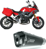 Exhaust Tip With Noise Certification Delta Race Steel Black Carbon - Mivv Compatible With Bmw F 900 Xr (2020-2024)