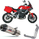 Complete Non-Catalytic Exhaust System With Sound Certification Oval Titanium Carbon - Mivv Compatible With Bmw F 900 Xr (2020-2024)