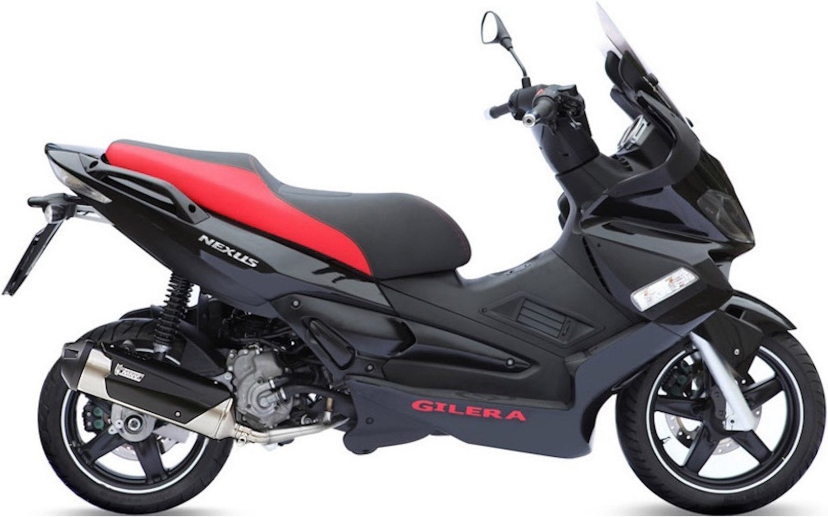 Complete Non-Catalytic Exhaust System With Sound Certification Urban Stainless Steel - Mivv Compatible With Gilera Nexus 300 (2008-2013)