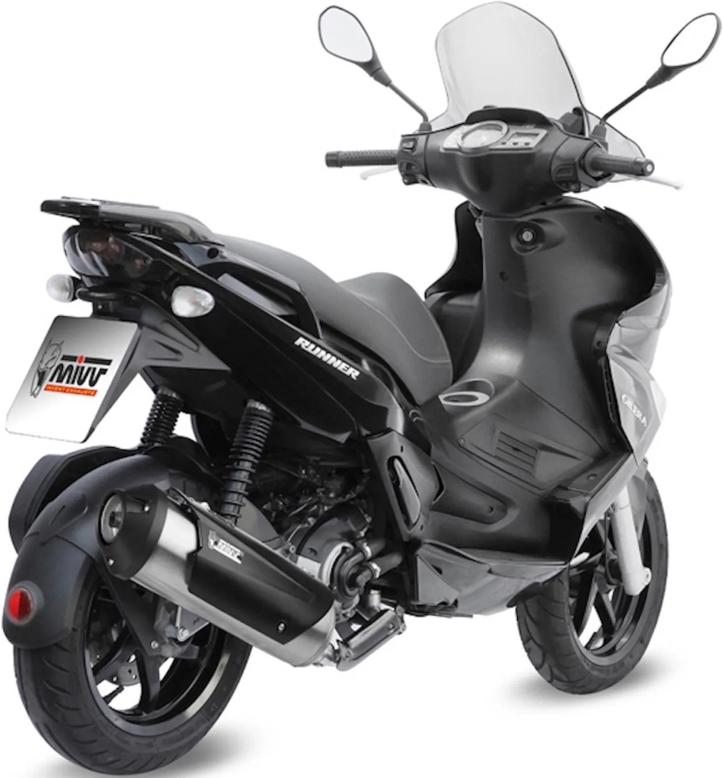 Complete Catalytic Exhaust System With Sound Certification Urban Stainless Steel - Mivv Compatible With Gilera Runner 200 (2008-2012)