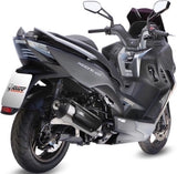 Complete Non-Catalytic Exhaust System With Sound Certification Urban Stainless Steel - Mivv Compatible With Kymco Xciting 400 (2013-2016)