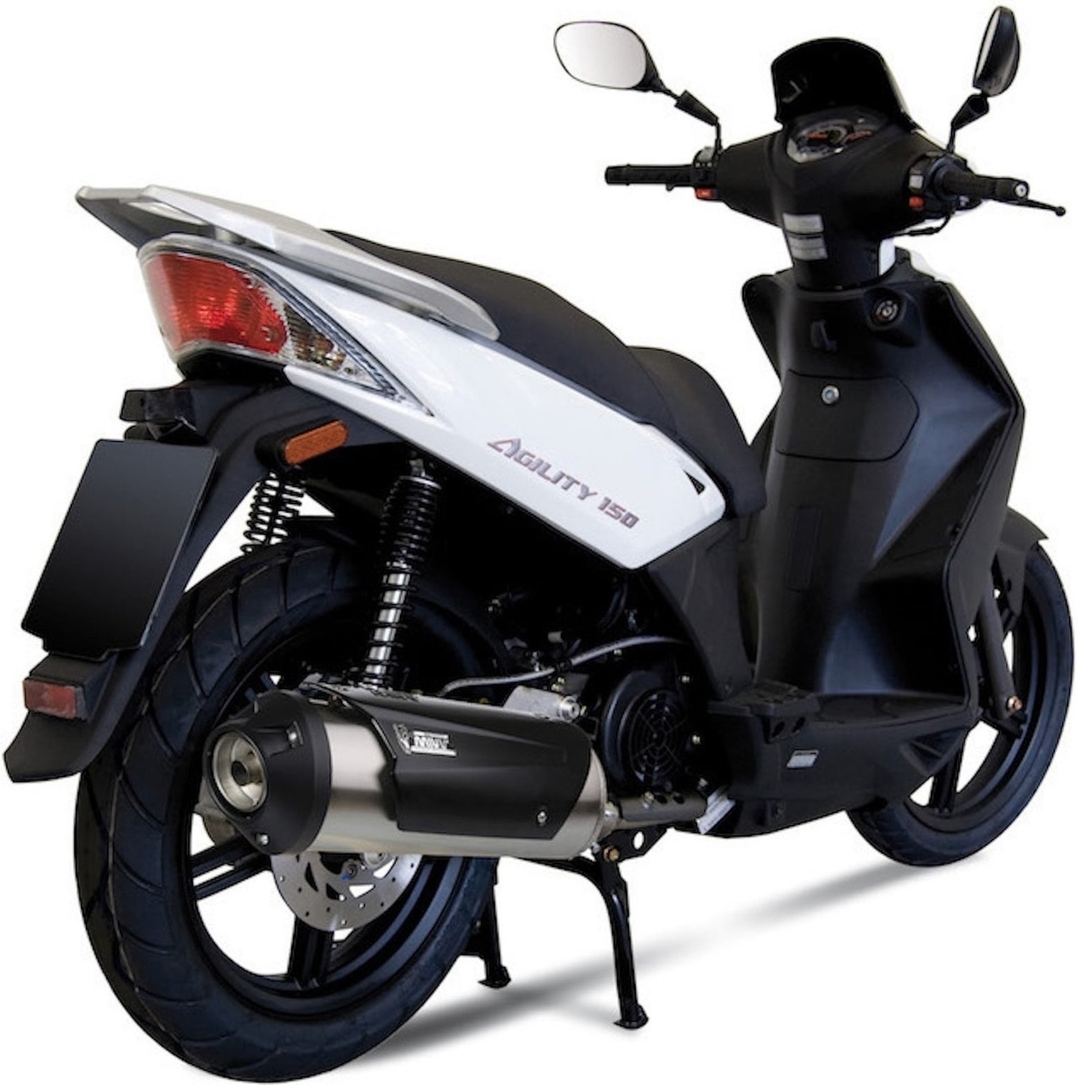 Complete Non-Catalytic Exhaust System With Sound Certification Urban Stainless Steel - Mivv Compatible With Kymco Agility 150 (2008-2012)