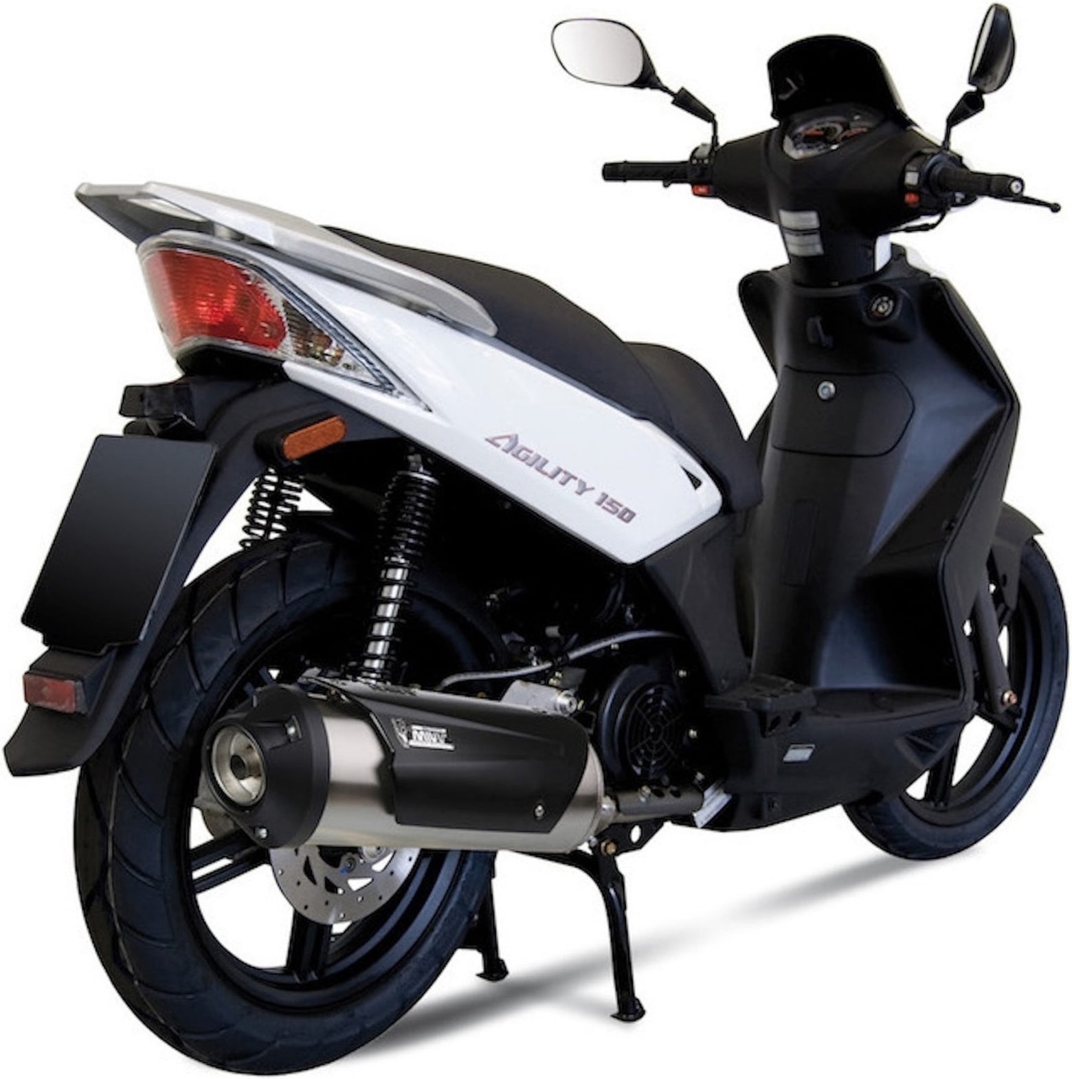 Complete Catalytic Exhaust System With Sound Certification Urban Stainless Steel - Mivv Compatible With Kymco Agility 125 R16+ (2014-2016)