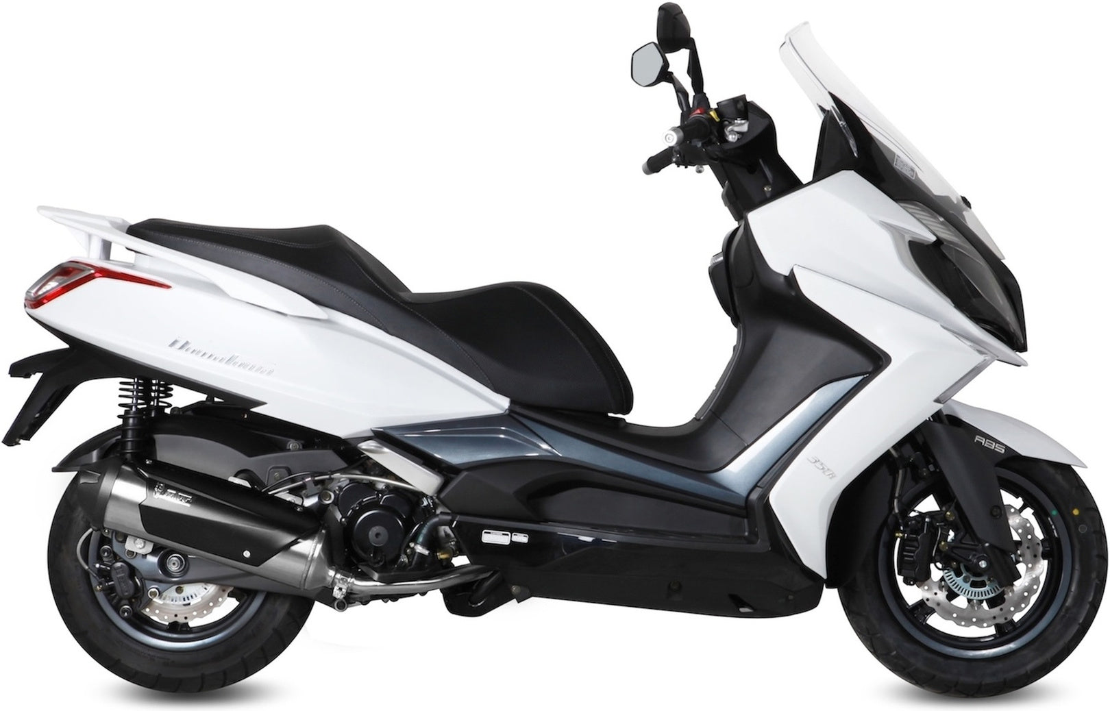 Complete Catalytic Exhaust System With Sound Certification Urban Stainless Steel - Mivv Compatible With Kymco Downtown 350 (2015-2016)