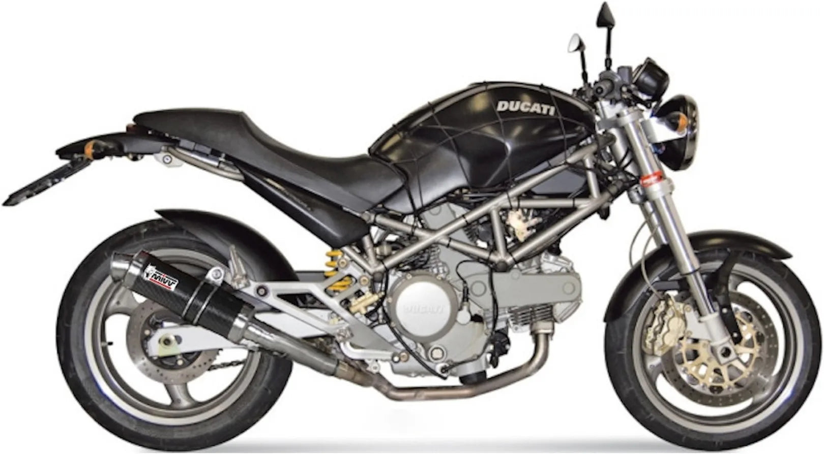 Dual Exhaust System With Sound Certification Gp Carbon - Mivv Compatible With Ducati Monster 1000 (2003-2005)