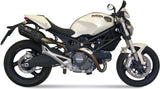 Dual Non-Catalytic Exhaust System With Sound Certification Suono Steel Black Carbon - Mivv Compatible With Ducati Monster 696 (2008-2014)