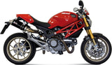 Dual Non-Catalytic Exhaust System With Sound Certification Gp Steel Black - Mivv Compatible With Ducati Monster 795 (2012-2014)