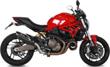 Non-Catalytic Exhaust Tip With Sound Certification Suono Steel Black Carbon - Mivv Compatible With Ducati Monster 821 (2014-2017)