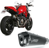 Catalytic Exhaust Tip With Sound Certification Delta Race Steel Black Carbon - Mivv Compatible With Ducati Monster 1200 (2014-2016)