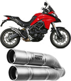 Exhaust Tip With Noise Certification Double Gun Stainless Steel - Mivv Compatible With Ducati Multistrada 1200 Enduro (2016-2018)